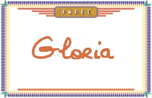 GLORIA的手写英文